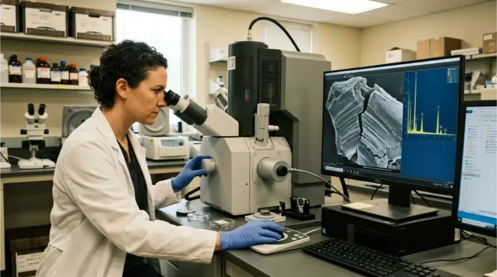 Tipos de evidencias en criminalística: Guía esencial para comprender su importancia 8 Microscopía_forense_avanzada