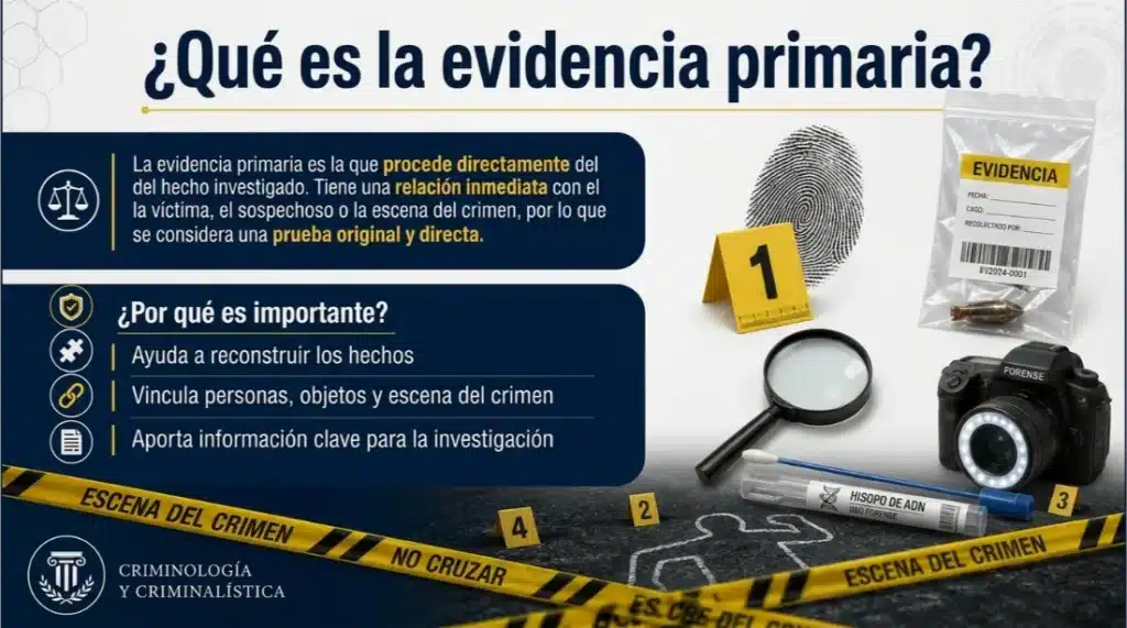 Tipos de evidencias en criminalística: Guía esencial para comprender su importancia 5 evidencia primaria