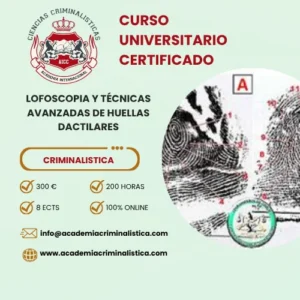 Curso Lofoscopia Y Técnicas Avanzadas De Huellas Dactilares