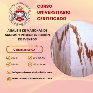 Curso Análisis De Manchas De Sangre Y Reconstrucción De Eventos