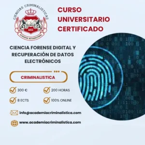 Curso Ciencia Forense Digital Y Recuperación De Datos Electrónicos