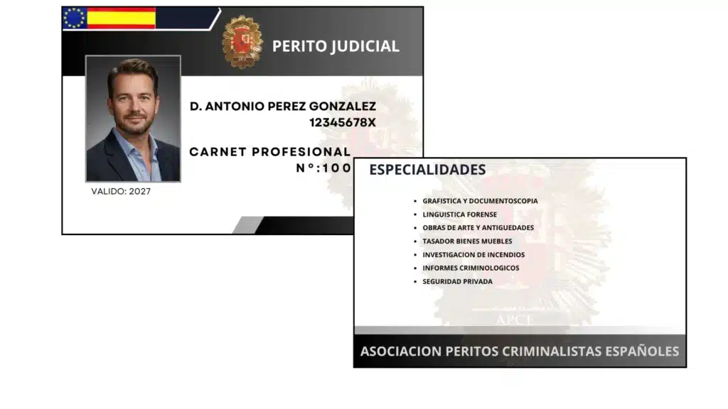 Carnet Profesional de Perito Judicial 2 CARNET PERITO JUDICIAL APCE