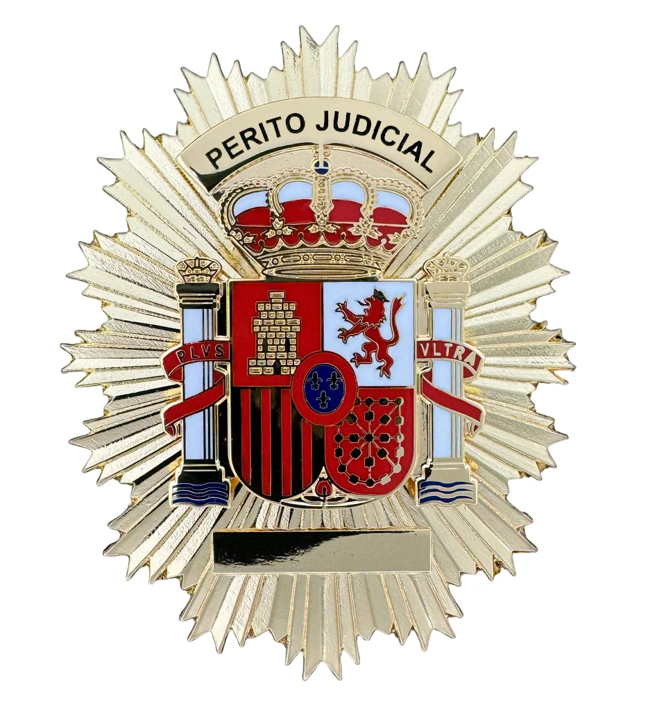 Placa oficial carnet perito judicial APCE
