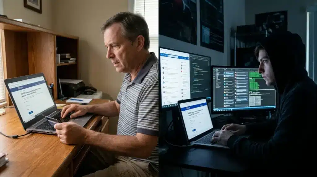 ¿Qué es ransomware? 7 secretos para negociar el secuestro 5 Man_scammed_by_cybercriminal