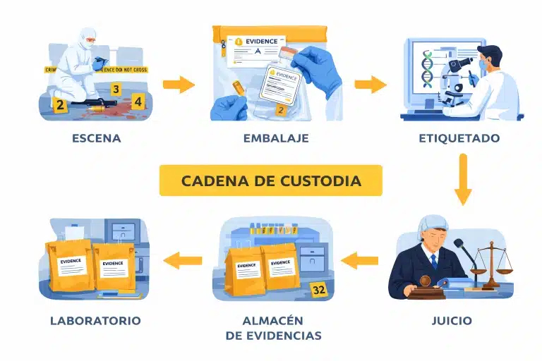 Cómo se analiza una escena del crimen paso a paso 5 cadena de custodia