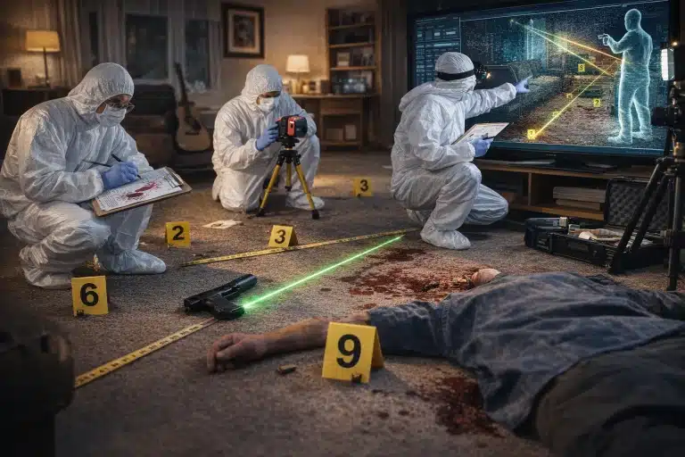Cómo se analiza una escena del crimen paso a paso 7 investigadores forenses