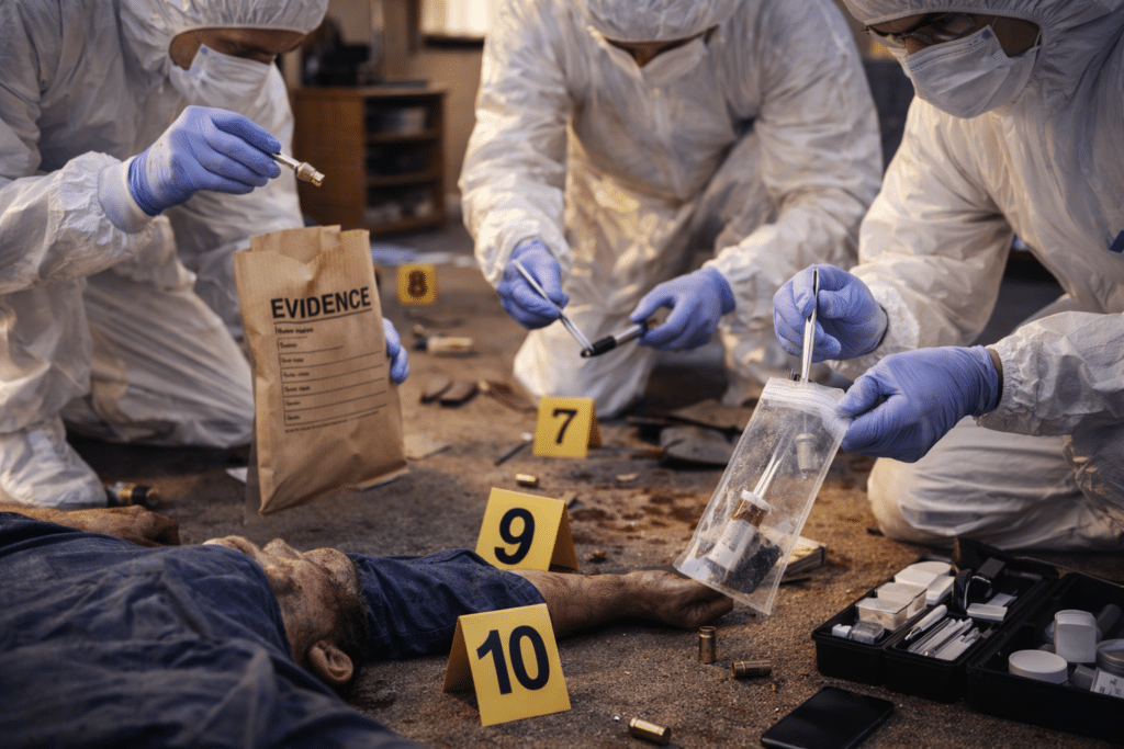 Cómo se analiza una escena del crimen paso a paso 4 recogida pruebas