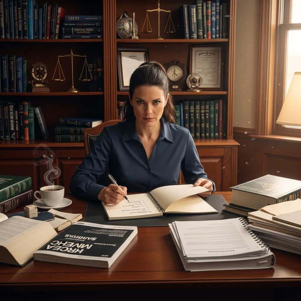 Psicología forense: qué es, qué hace y cuánto cobra 2 Forensic psychologist analyzing case files in a professional office