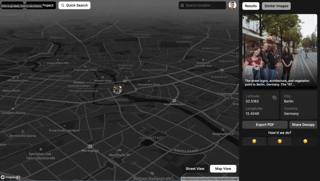 Herramientas OSINT: usos, ejemplos y aplicaciones profesionales 7 GeoSpy