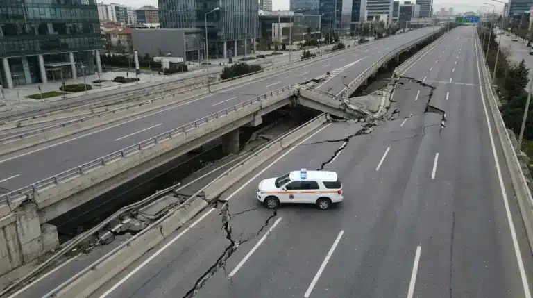 carretera rota por peores terremotos de la historia