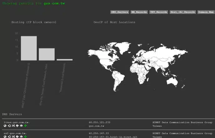 Herramientas OSINT: usos, ejemplos y aplicaciones profesionales 6 dnsdumpster