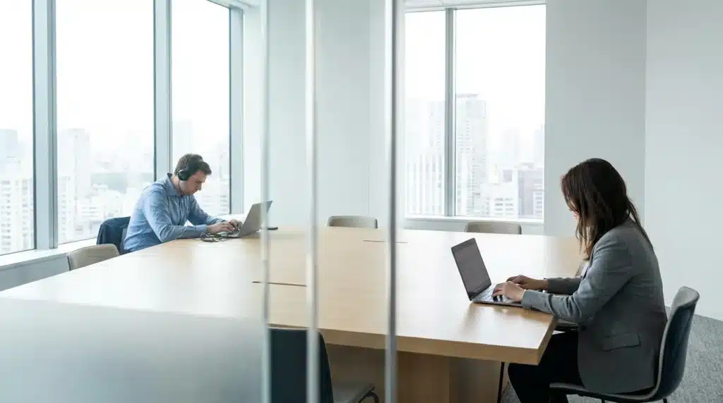Gestión de equipos en crisis con 3 técnicas de negociación del FBI 6 empleados trabajando ignorandose